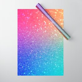 Glitter Rainbow Mermaid Sparkle Ombre Wrapping Paper