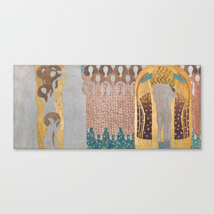 Gustav Klimt - Beethovenfries Canvas Print