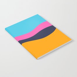 Minimalistic Wave Colorful Art Pattern Design Notebook