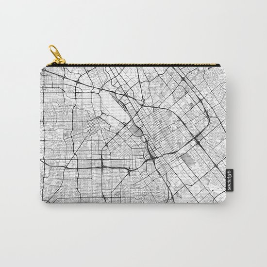 San Jose Map Gray Carry-All Pouch
