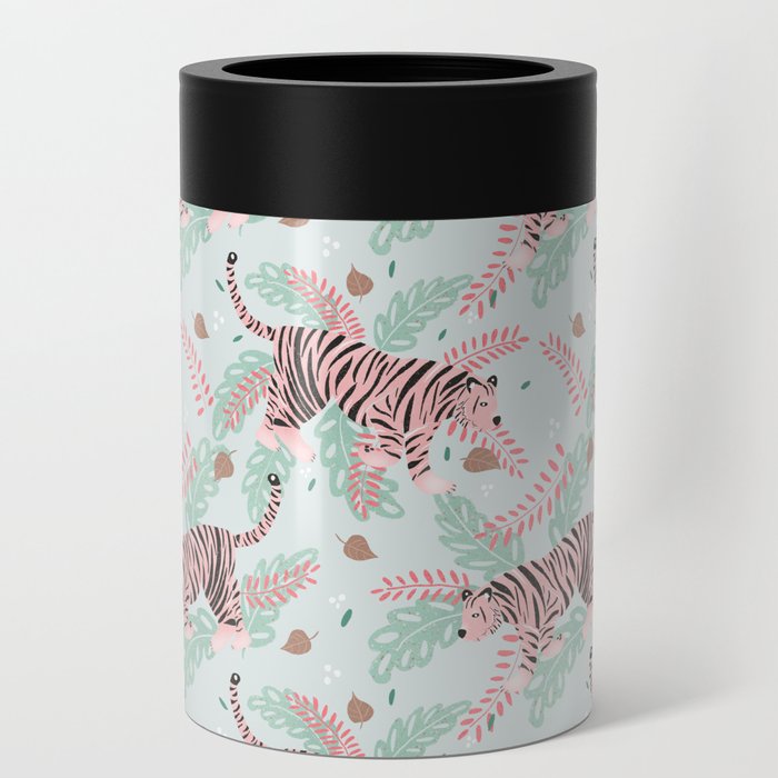 Mint and pink tiger Can Cooler