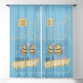Bee happy Sheer Curtain