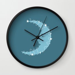 Blue Moon Wall Clock