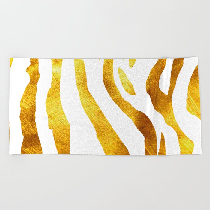 Tiger print beach towel deals