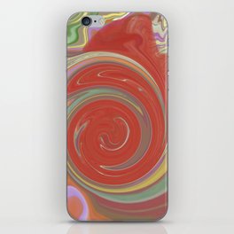 Red marble iPhone Skin