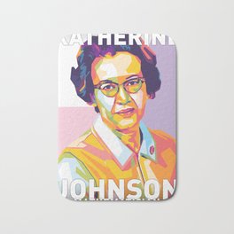 Katherine Johnson Bath Mat | Stem, Pop, Pioneers, Feminism, Feminist, Science, Wpap, Woman, Female, Colorful 