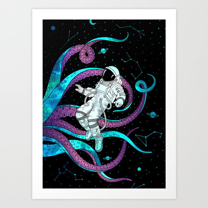 Alien Octopus II Art Print