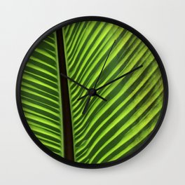 Fine Art Elegant Leaf Close-Up Photo Wall Clock