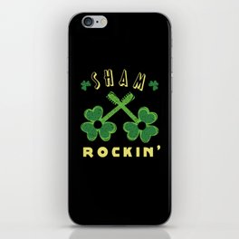 Guitar Sham Rocking Shamrock Saint Patrick's Day iPhone Skin