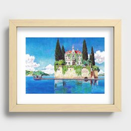 Hotel Adriano from the Ghibli film Porco Rosso Recessed Framed Print