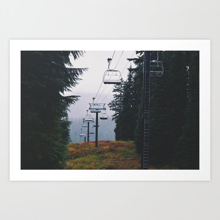 Ski Lift Art Print