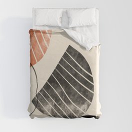 Midcentury Modern Abstract Shapes Duvet Cover