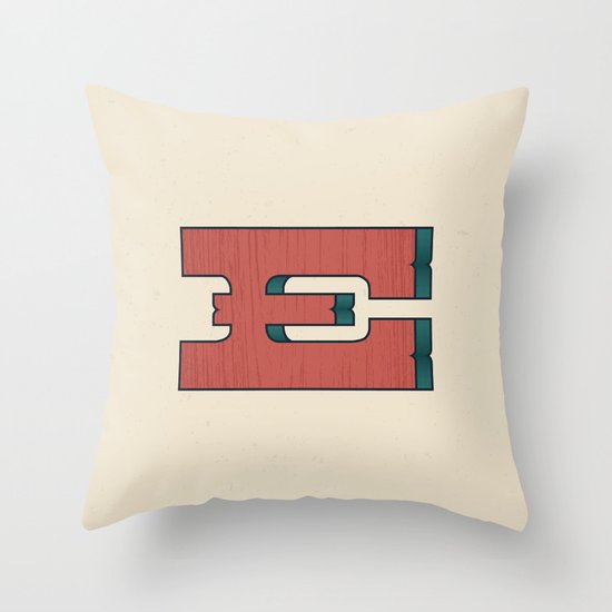 E 001 Throw Pillow