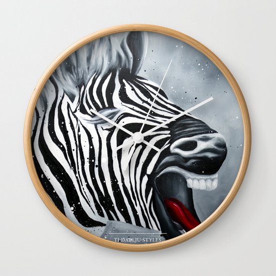 Cheeky Zebra Wall Clock