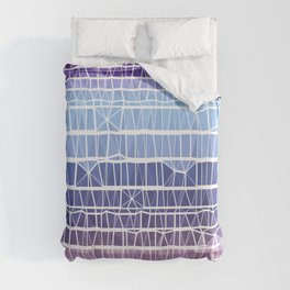 Low Poly Pink, Purple, and Blue Gradient Duvet Cover