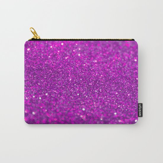 Bright Fuchsia Glitter Carry-All Pouch