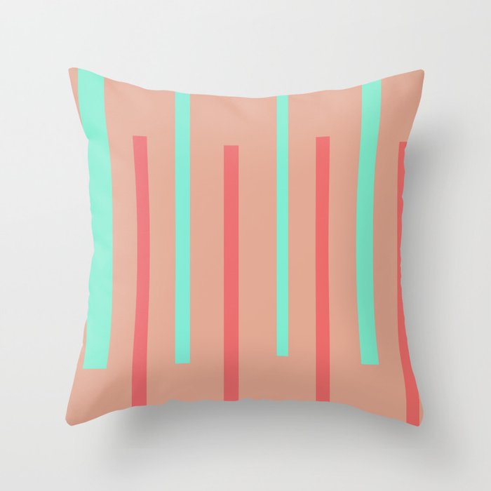 Colorful Stripes Throw Pillow