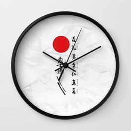 7 Virtues of Bushido Wall Clock | Vector, Graphic Design, Vintage, Illustration 