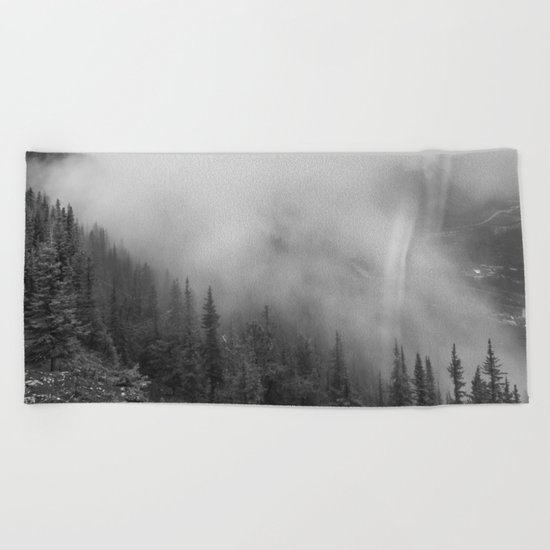 Fog in the Mountains Beach Towel