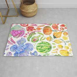 Rainbow of Fruits and Vegetables Rug