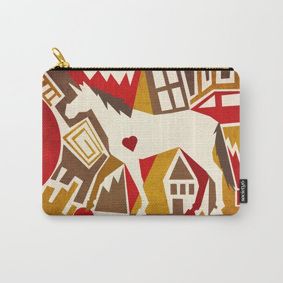 Abstract Pattern Unicorn Carry-All Pouch