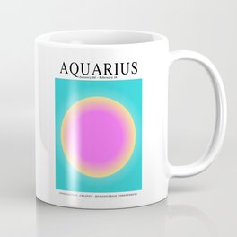 Aquarius - Astrology Zodiac Aura Gradient Coffee Mug
