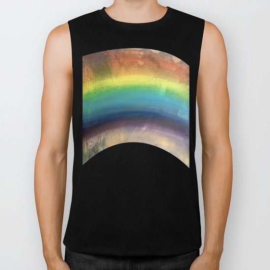 Rainbow Painting Biker Tank