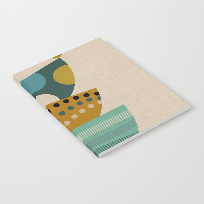 mid century modern stacked bowls 22 Notebook