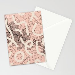 Canada - Kitchener MAP - Artistic City Drawing Stationery Card