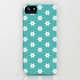 Elegant Star Pattern - Turquoise iPhone Case
