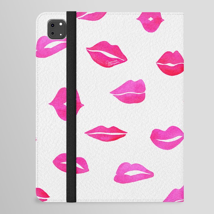 Hot Pink Lips iPad Folio Case