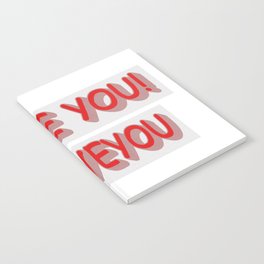 Cute Expression Design "I LOVE YOU!". Buy Now Notebook