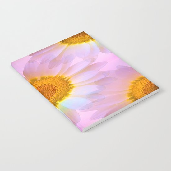 Pink Iridescent Floral Abstract Notebook