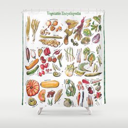 Vegetable Encyclopedia Shower Curtain