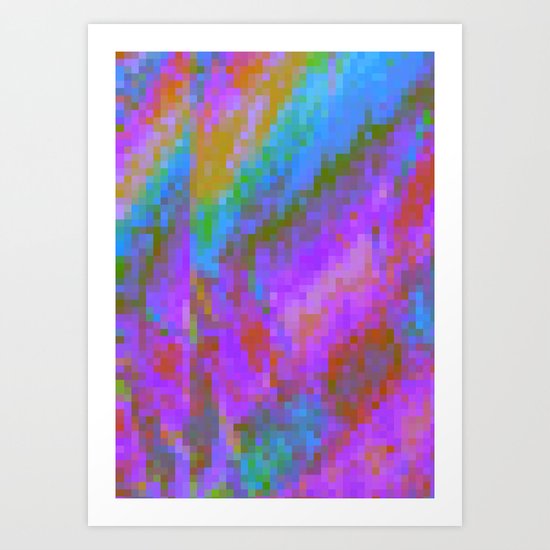 RAINBOW GLITCH ART Art Print