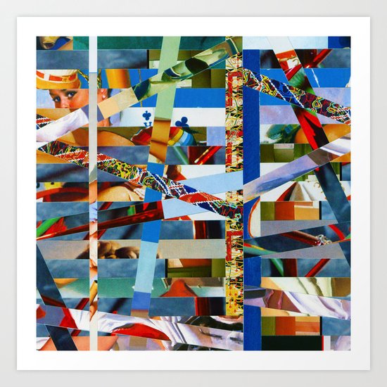 Michael (stripes 9) Art Print