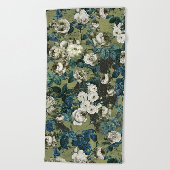 Midnight Garden Beach Towel
