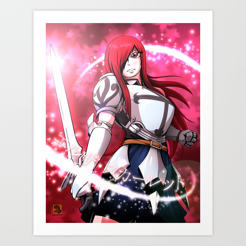 Erza Scarlet Art Print