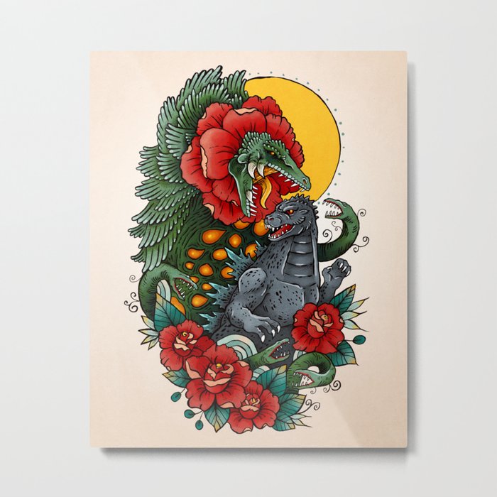 Rose Kaiju Metal Print