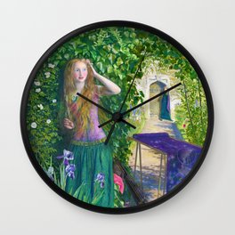 Fair Rosamund by Arthur Hughes (1854) Wall Clock