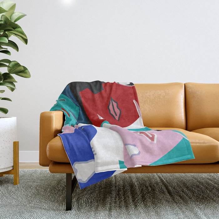 When I'm lost in thought patchwork 3 Throw Blanket