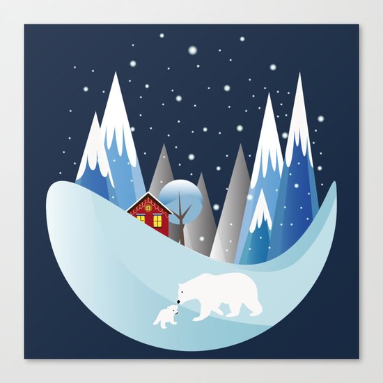 Snowing Bubble Canvas Print