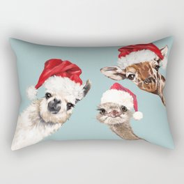 Christmas Animals Gang Rectangular Pillow