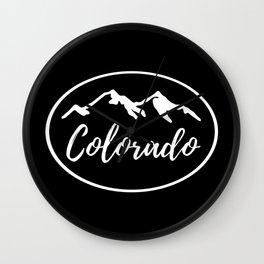 Colorado Mountains Design Gifts Wall Clock