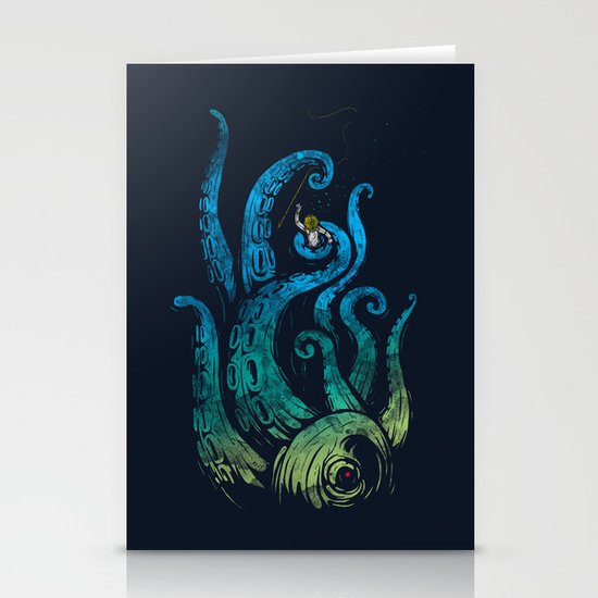 Undersea attack (neon ver.) Stationery Cards