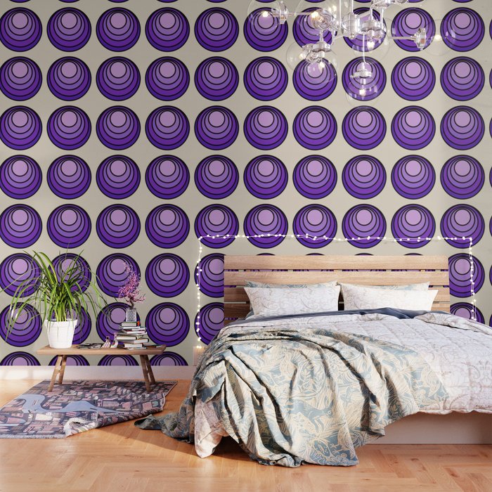 Purple Moon Wallpaper By Vintagegroove Society6