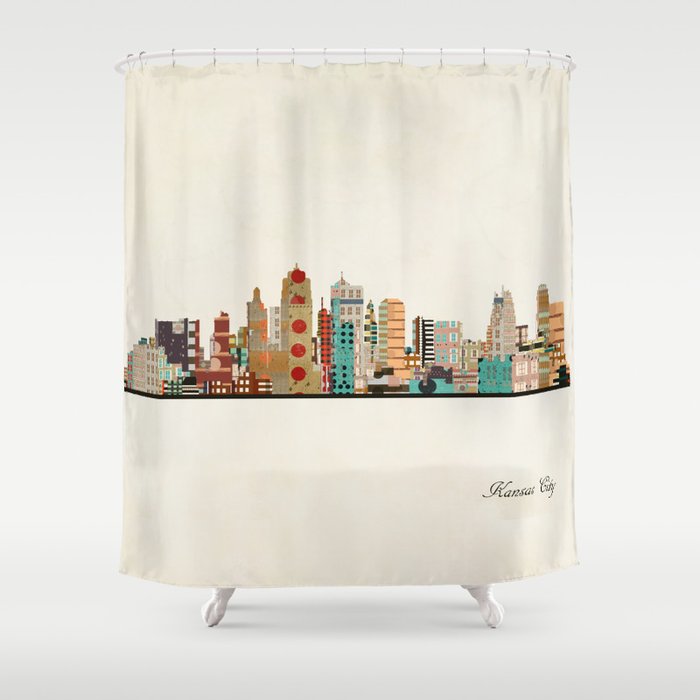kansas city skyline Shower Curtain