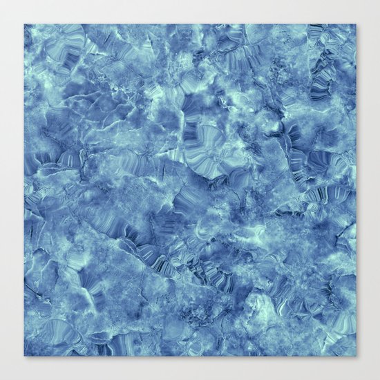 Blue onyx marble Canvas Print