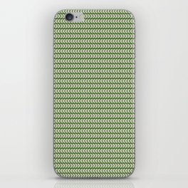 Beige arrows pattern on forest green background iPhone Skin