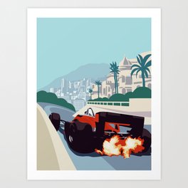 Monaco Racing Art Print